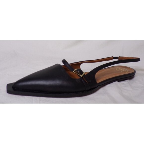 🆕 ATP ATELIER Cortina Pointed Toe Slingback Flat Shoe 8 Black - Picture 11 of 13